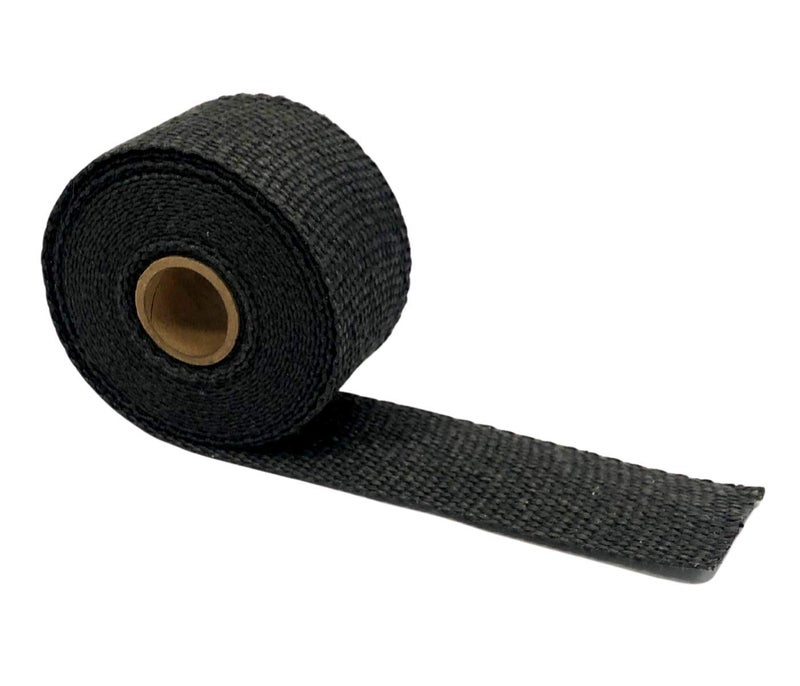 Newtex ZetexPlus 2 inches x 15 feet Black Exhaust Header Wrap, Fiberglass Heat Tape, High Temp Exhaust Tape, Muffler Pipes, Motorcycle Exhaust Heat Wrap, Made in USA - Image 1